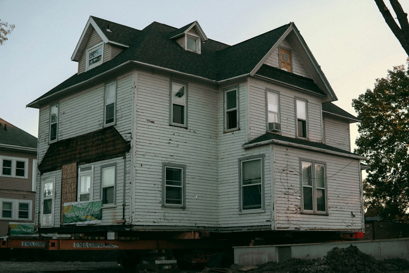 Older two-story house ready for renovation